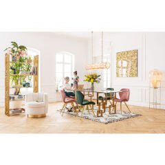 Gold Flower Çerçeveli Tablo