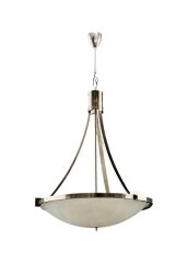 Gövde Buzlu Cam Yuvarlak Avize Krom