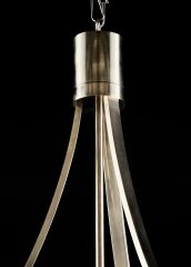 Gövde Buzlu Cam Yuvarlak Avize Krom