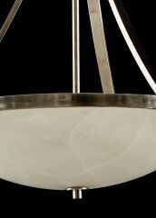 Gövde Buzlu Cam Yuvarlak Avize Krom