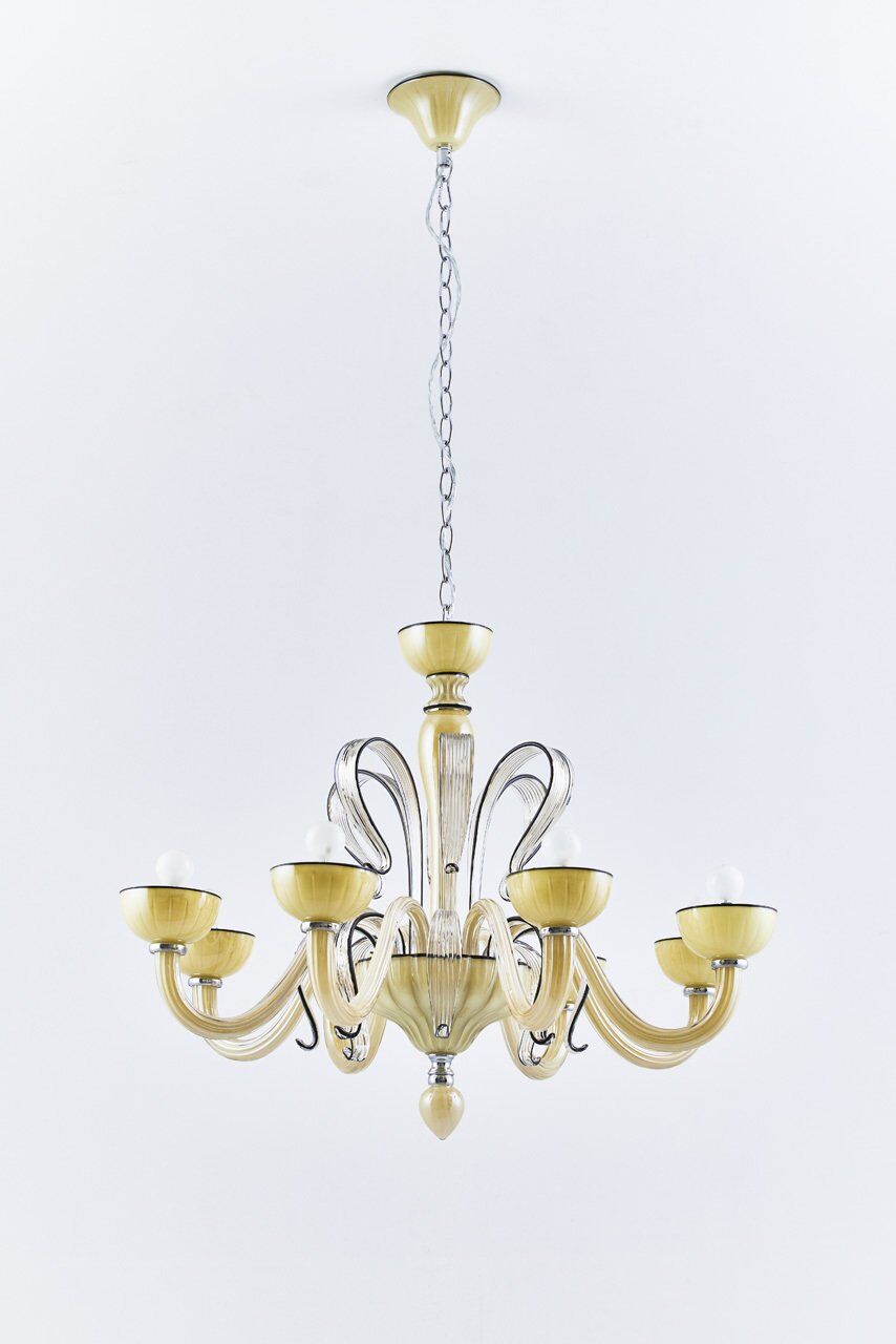 8 Kollu Modern Avize Sarı