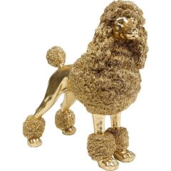 Deco Figurine Mrs Poodle Gold 34 cm