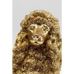 Deco Figurine Mrs Poodle Gold 34 cm