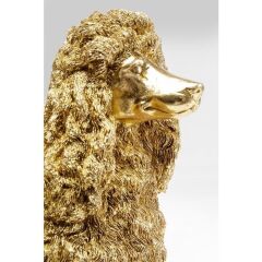 Deco Figurine Mrs Poodle Gold 34 cm