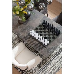 Chess Transparent Seramik Dekoratif Obje 60x60 cm