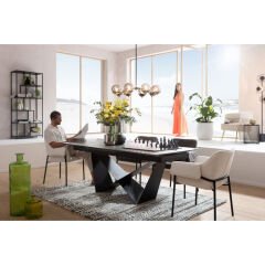 Chess Transparent Seramik Dekoratif Obje 60x60 cm