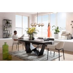 Chess Transparent Seramik Dekoratif Obje 60x60 cm