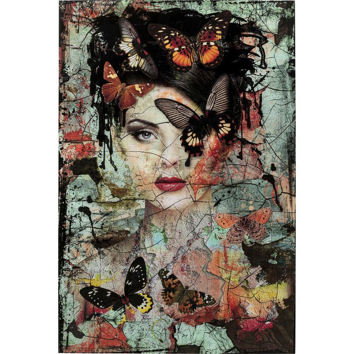 Lady Butterfly Tablo 100x150 cm
