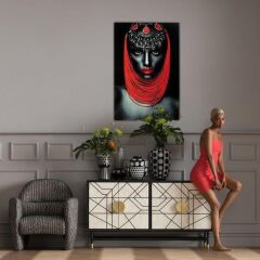 Obraz Lady Lips Red 80x120 Cm