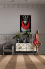 Obraz Lady Lips Red 80x120 Cm