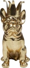 Deko Figür Crowned Dog Gold 19 Cm