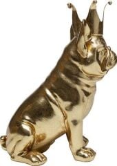Deko Figür Crowned Dog Gold 19 Cm
