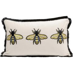 Cushion Bees White 50x30cm