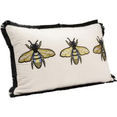 Cushion Bees White 50x30cm