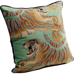 Cushion Tiger Love Mint 45x45cm