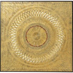Art Geometric Circle Gold Tablo 120x120 cm