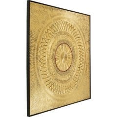Art Geometric Circle Gold Tablo 120x120 cm