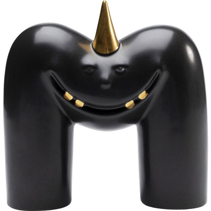 Funny Teeth Siyah Seramik Dekoratif Obje 15 cm
