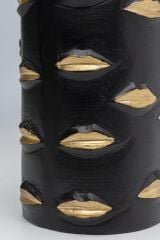 Vase Golden Lips - Black/Gold 30 Cm