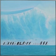 Walking Penguins Çerçeveli Resim 140x140cm