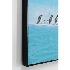 Walking Penguins Çerçeveli Resim 140x140cm