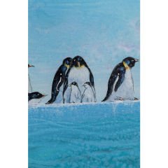 Walking Penguins Çerçeveli Resim 140x140cm
