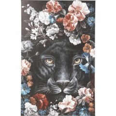 Night Leo in Flower Kanvas Tablo 90x140cm