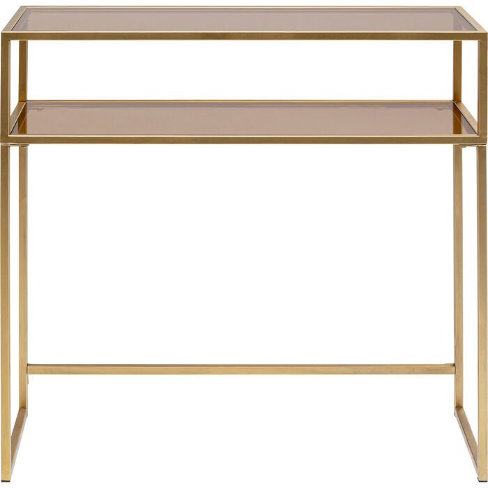 Console Loft Gold Cam Yemek Masası 85x80 cm