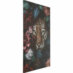 Tiger in Flower Kanvas Tablo 90x140cm