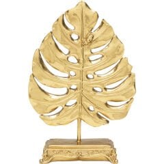 Monstera Leaf Gold Dekoratif Obje