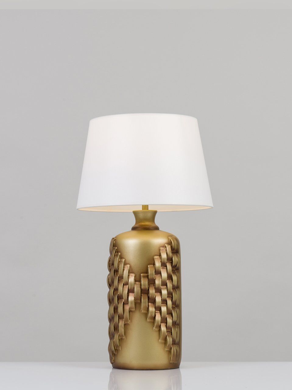 Kabartmalı Abajur Gold Eskitme