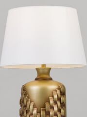 Kabartmalı Abajur Gold Eskitme