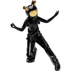 Skating Astronaut Black Seramik Dekoratif Figür