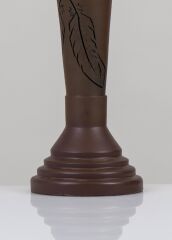 Yaprak Desenli Abajur Kahve