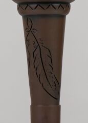 Yaprak Desenli Abajur Kahve