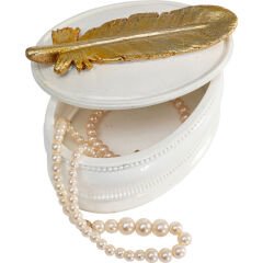 Jar Ava Beyaz Polyresin Dekoratif Kutu