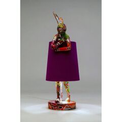 Table Lamp Animal Rabbit Graffiti/Purple 50cm
