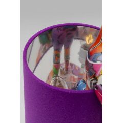 Table Lamp Animal Rabbit Graffiti/Purple 50cm