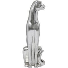 Sitting Leopard Silver Dekoratif Obje 150cm