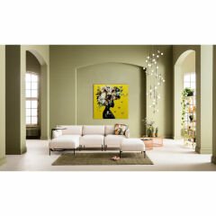 Bouquet Beauty Yellow Cam Resim 100x100cm