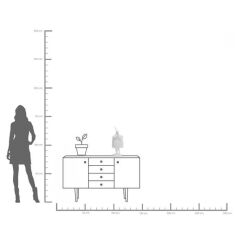 Table Lamp Animal Rabbit Fur White/Silver 50cm