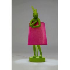 Table Lamp Animal Rabbit Green/Pink 50cm