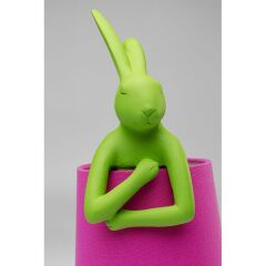 Table Lamp Animal Rabbit Green/Pink 50cm