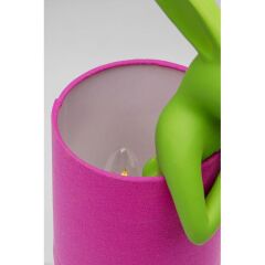 Table Lamp Animal Rabbit Green/Pink 50cm
