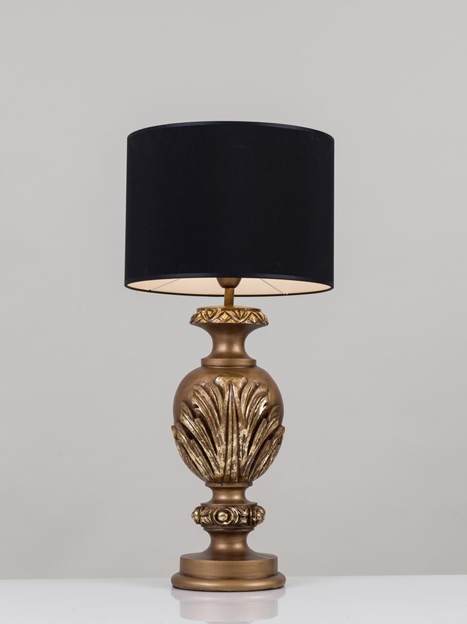 Abajur Polyester Eskitme Gold