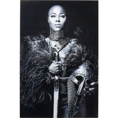 Glass Lady Knight Tablo 100x150cm