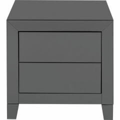 Luxury Push 2 Drawers Grey Small MDF Şifonyer