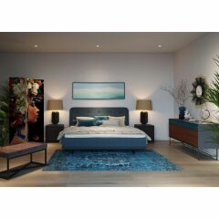 Luxury Push 2 Drawers Grey Small MDF Şifonyer