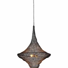 Cocoon Siyah Çelik Toz Kaplı Sarkıt Avize