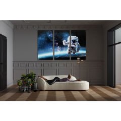 Triptychon Man in Space Tablo 240x160 cm